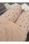 Powder Heart Patterned French Velvet Pajama Set - 6