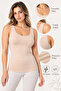 Women's 3-Piece Bamboo Elastane Wide Strap Basic Undershirt Set Flexible Daily Underwear - 6