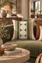 Botanica 1 Piece Geometric Throw Pillow Cover Green Orange Modern Geometric Pattern Decorative Double Side Digital Printing Hidden Zipper - 2
