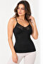Women's Modal Cotton V-Neck Lace Detailed Thin Strap Undershirt Flexible Daily Underwear