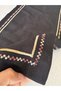 Embroidery Detailed Linen Look Rectangular Console Runner 30X90 cm – 3 Color Options - 3