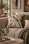 Botanica 1 Piece Floral Bird Throw Pillow Cover Green Orange Floral and Geometric Pattern Decorative Double-Sided Digital Print Hidden Zipper - 5