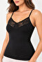 Women's Modal Cotton V-Neck Lace Detailed Thin Strap Undershirt Flexible Daily Underwear - 3