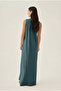 Cotton Crew Neck Stretch Fabric Sleeveless Undershirt Dress - 3