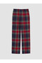 Özmarka New Season Claret Red Regular Fit Plaid Men's Pajama Bottoms - 7