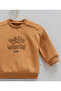 İncibaby Hello World Cotton Pocketed Shoulder Buttoned 3 Yarn Winter Baby Boy 2-Piece Set - 2