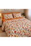Pique Suit Set - Colorful Daisy Patterned - 4 Pieces