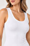 Women's 3-Piece Bamboo Elastane Wide Strap Basic Undershirt Set Flexible Daily Underwear - 3