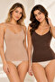 Women's 2-Piece Modal Cotton Thin Strap V-Neck Basic Undershirt Set Flexible Daily Underwear