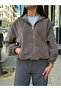 Women's Cupro Modal Hooded Jacket Zippered Relaxed Fit Casual Sports Jacket - 3