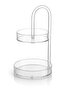 Clear Acrylic Makeup Organizer - Countertop Vanity Storage Tray for Cosmetics, Skincare & Perfume - 30cm Bathroom Beauty Display Shelf