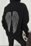 Women's Wing Stone Detailed Hooded Oversize Sweatshirt