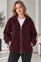 Women's Cupro Modal Hooded Jacket Zippered Relaxed Fit Casual Sports Jacket