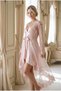Elegant Lace Bridal Robe and Satin Short Nightgown Set - Luxurious Silk Touch 2-Piece Set - 3
