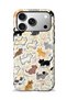 iPhone 17 Pro Compatible - Friendly Cats, Double Layer Cover, Glossy Surface Protective Case