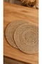 6-Piece Wicker Plate Set 35 cm – Round Natural Wicker American Serving Set - 4