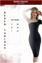 Women's One Sleeve Fabric Dress Midi Length Crepe - 4