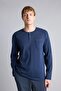 100% Cotton New Regular Fit Henley Collar Pocket Long Sleeve 2-Piece Pajama Set I2490Ax26Au - 3