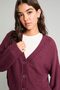Regular Fit V-Neck Basic Plain Button Closure Knitwear Cardigan U2052Az26Wn - 4