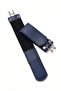 Metal Hook Buckle-Free Elastic Waist Belt 2-Piece Set Navy Blue