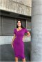Sandy Fish Evening Dress Fabric Dress Midi Cut - 4