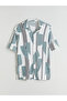 Regular Fit Short Sleeve Patterned Viscose Men's Shirt