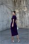 Crepe Slit Bicycle Evening Dress Fabric Dress Collar - 3