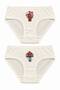 Girls' Panties Set 4-Piece Panties Set Cotton Kids Underwear Rose Flower Heart Pattern Printed Kids Slip Panties Gift Kids Panties Set Pink White Girls' Underwear Sli̇p-K-04 - 2