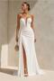 Women's V Detailed Dress Collar Crepe