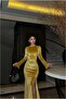 Satin Slit Bicycle Evening Dress Fabric Dress Collar - 4
