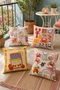 Shrimp and Crab Patterned 4-Piece Throw Pillow Cover Set - 2