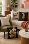 Leopard and Orchid Patterned 4-Piece Throw Pillow Cover Set - 2