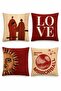 Love and Sun Patterned 4-Piece Throw Pillow Cover Set - 3