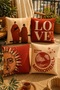 Love and Sun Patterned 4-Piece Throw Pillow Cover Set