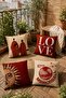 Love and Sun Patterned 4-Piece Throw Pillow Cover Set - 2