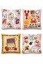 Shrimp and Crab Patterned 4-Piece Throw Pillow Cover Set - 3
