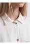 Özmarka New Season Ecru Modal Blended Women's Shirt Jacket - 3
