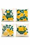 Lemon Bowl Patterned 4-Piece Throw Pillow Cover Set - 3