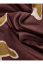 Brown floral patterned women's shawl - 3