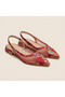 Valley Ethnic Pattern Tulle Detailed Short Thick Heeled Shoes - 5