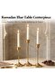 3-Piece Gold Candlestick Holder, Different Sizes for Wedding Centerpiece - 3