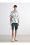 Green Regular Fit Short Sleeve Patterned Men's Shirt - 2