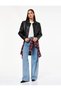 Buttoned Pocket Wide Leg Cotton Stonewashed Jeans - Wide Leg Jeans