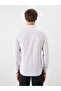 Ozmarka New Season Slim Fit Long Sleeve Striped Dobby Men's Shirt - 7