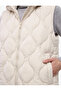 Zippered Hooded Quilted Inflatable Vest with Pockets - 5