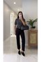 Ria Black Cropped Leg Fit Jean - 5