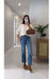 Ria Blue Cropped Leg Fit Jean - 4