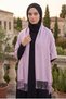 شال كتف مزين بالشرّابات - بودرة - 2