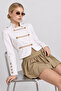 Napoleon Buttoned Gabardine Jacket Lki̇0055 Ecru