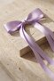 Satin Bow with Thin Ribbon Bow Buckle Lilac - 3